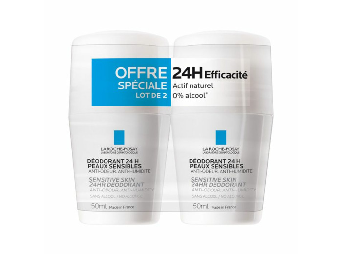 Roll-on 24h 2x50ml Déodorants Physiologiques La Roche-Posay