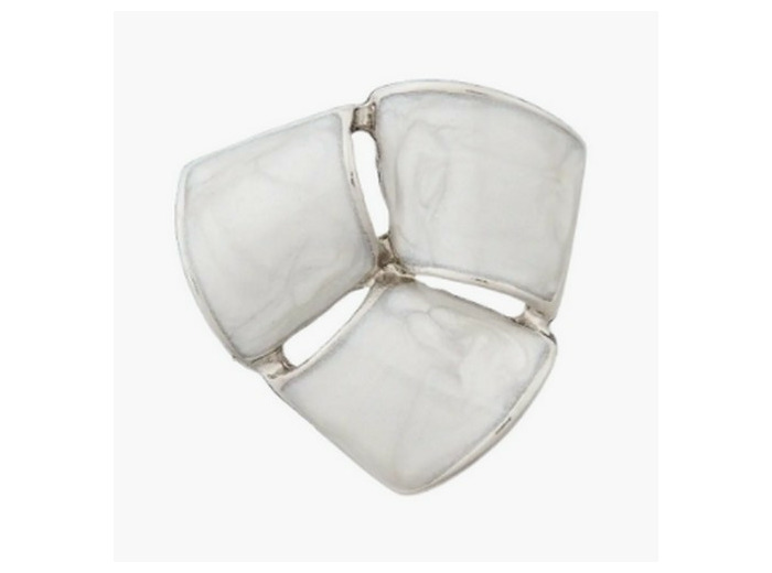 Bouton métal fantaisie blanc 23 mm