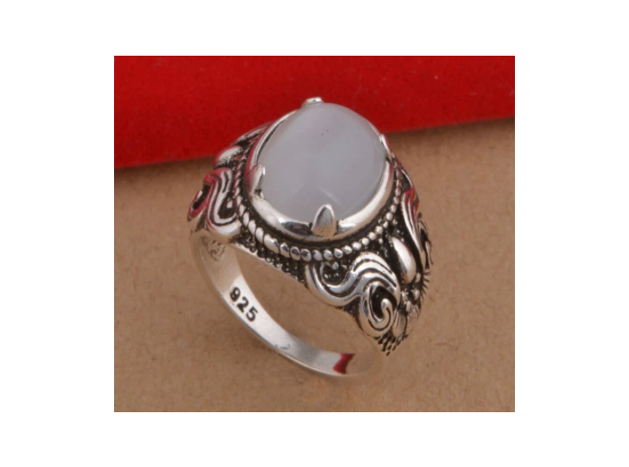 Bague en argent pierre de lune