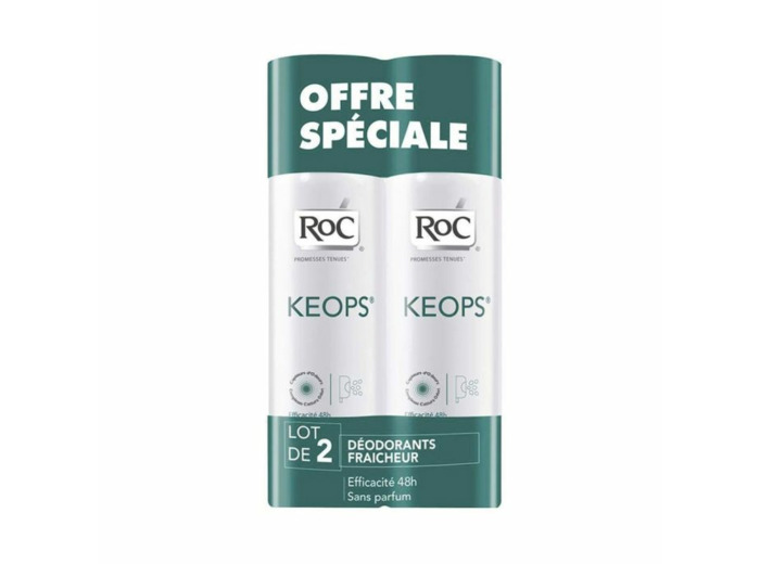 Deodorant Fraicheur Transpiration Moderee Keops 2x100ml Roc
