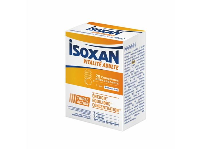 Vitalité Adultes 20 comprimés effervescents Isoxan