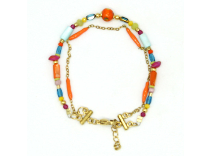 Bracelet double multicolore PAPAYA