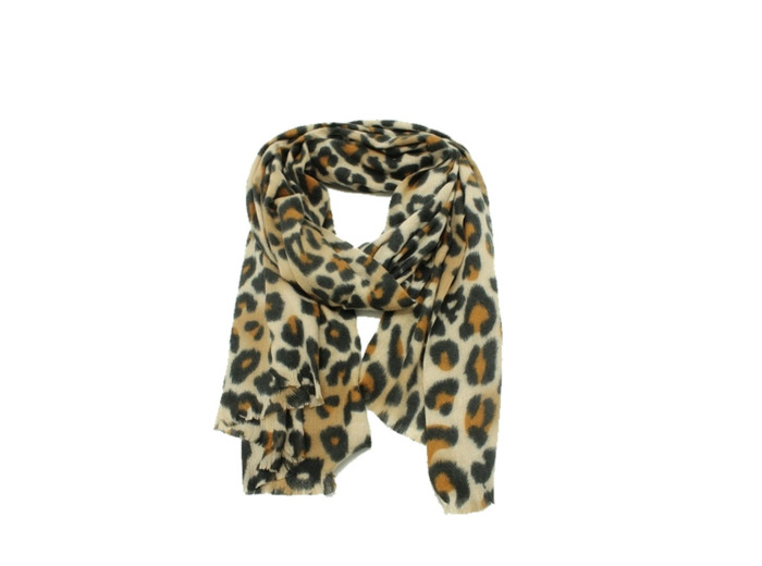 Atoll Palme Instinct Félin Echarpe Aux Motifs Léopard Noir