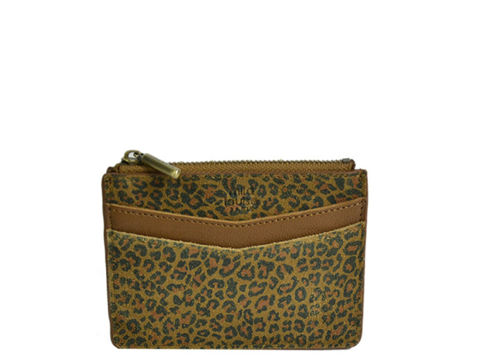 Mila Louise Rolae PA Porte-Monnaie Et Cartes Léopard Ocre