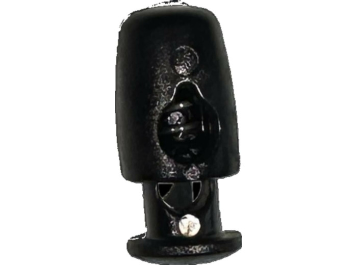 Stop cordon noir 17 mm x 8 mm — Arrêt de cordon