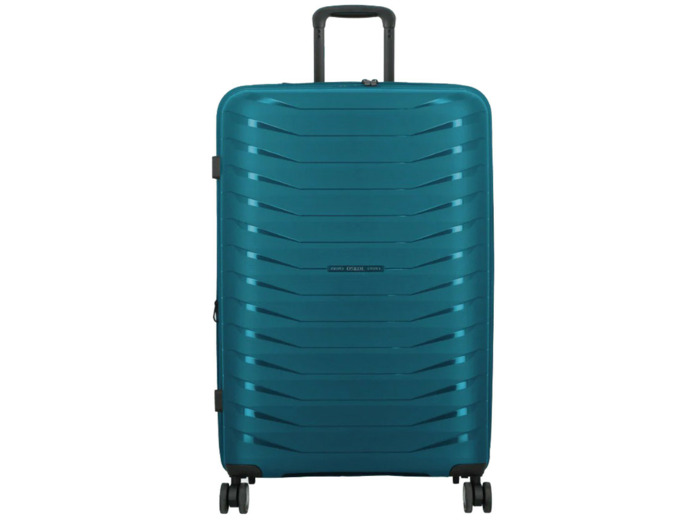 Jump Inlu Valise Rigide Extensible 4 Roues Tsa 78Cm Bleu Pétrole