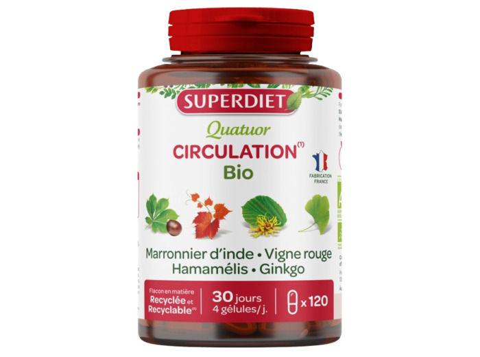 Quatuor Circulation Vigne Rouge 120 Gelules Superdiet