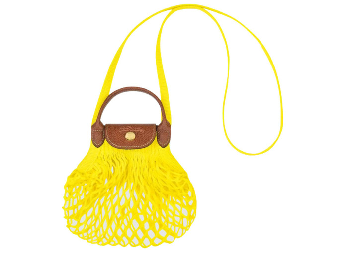 Longchamp Le Pliage Filet Sac Porté Travers XS Citron