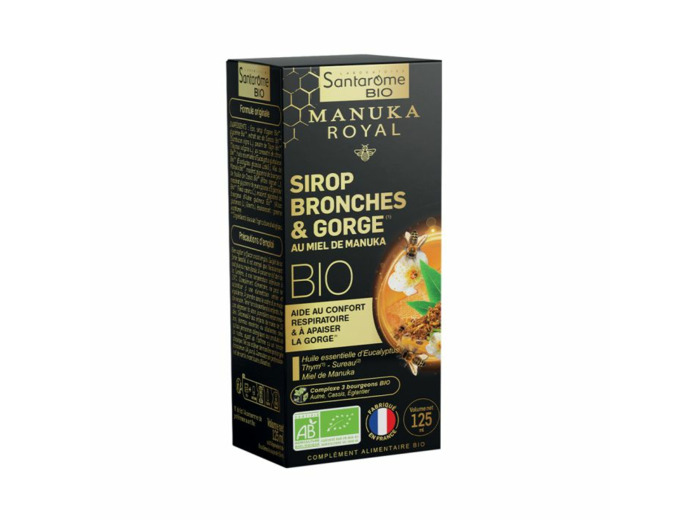 Sirop Bronches & Gorge 125ml Au Miel de Manuka Bio Santarome