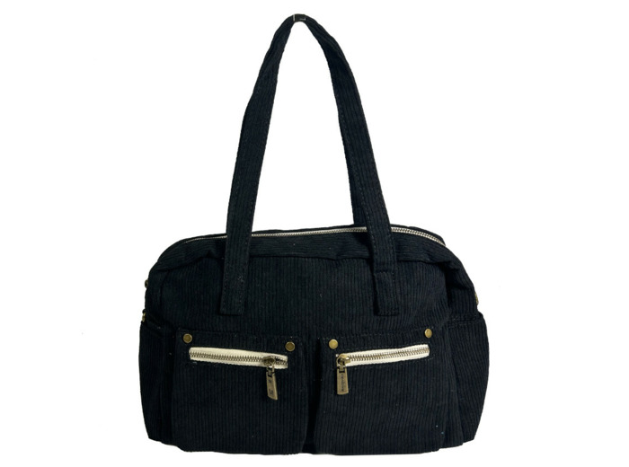 Farfouillette Sac Shopping En Velours Noir
