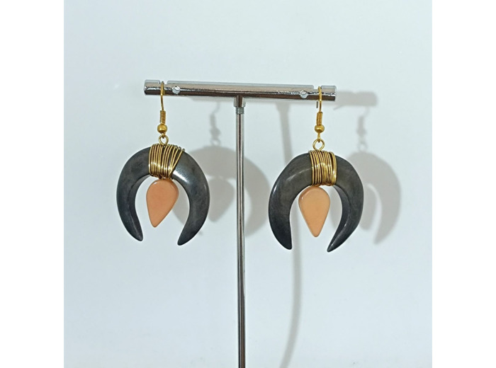 Boucles d'oreilles Mia en ivoire végétal