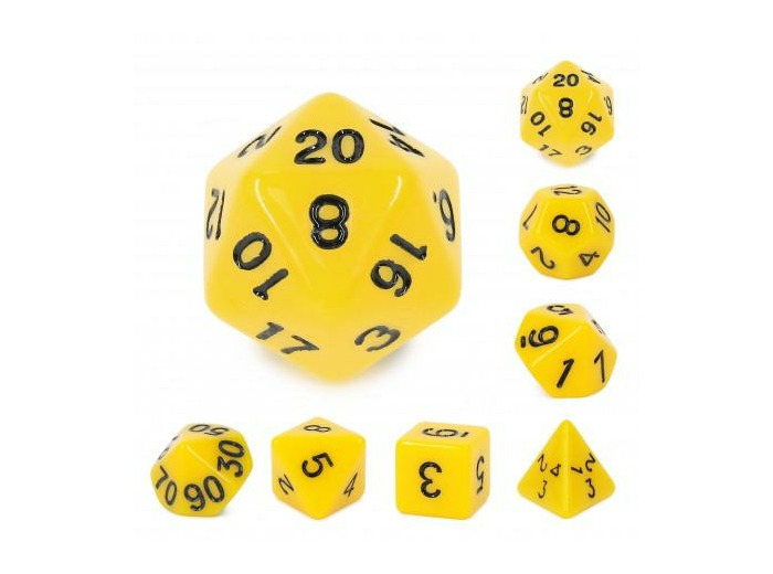 Set de dés - Yellow opaque dice