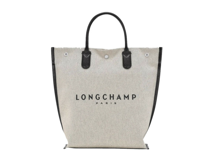 Longchamp Essentiel Sac Cabas M En Toile Ecru