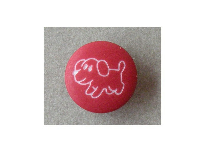 Bouton rouge petit chien