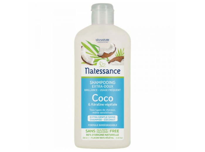 Shampooing Et Keratine Vegetale Tous Types De Cheveux Et Sensibilises 250ml Coco Natessance