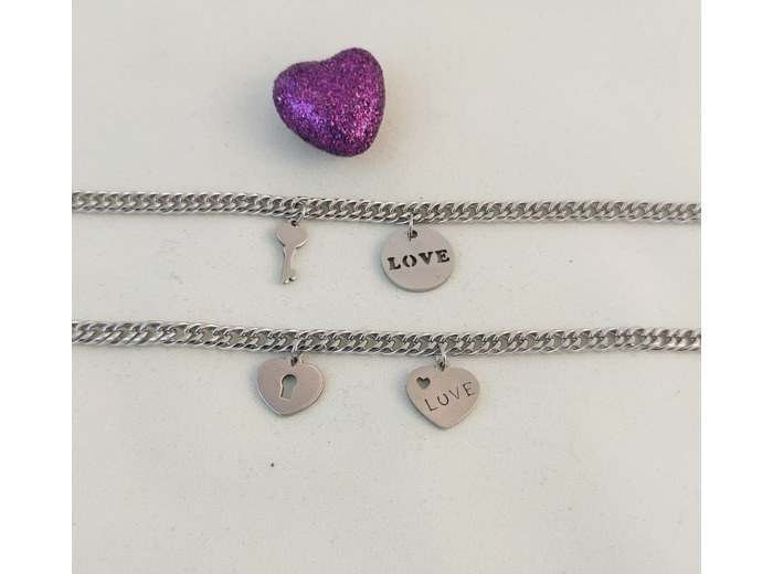 Bracelets chaîne couple/amitié 5mm