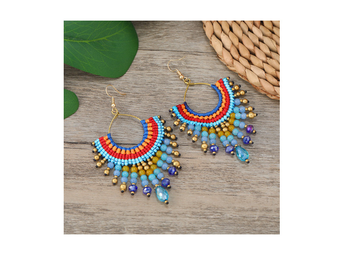 Boucles d'oreilles tissées à la main 3