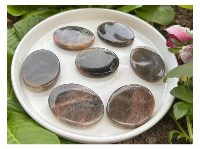 GALET PIERRE DE LUNE NOIRE