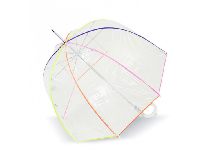 Isotoner Parapluie Femme Cloche Manuel PVC / Neon