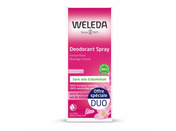 WELEDA DUO DEO ROSE 2X100ML