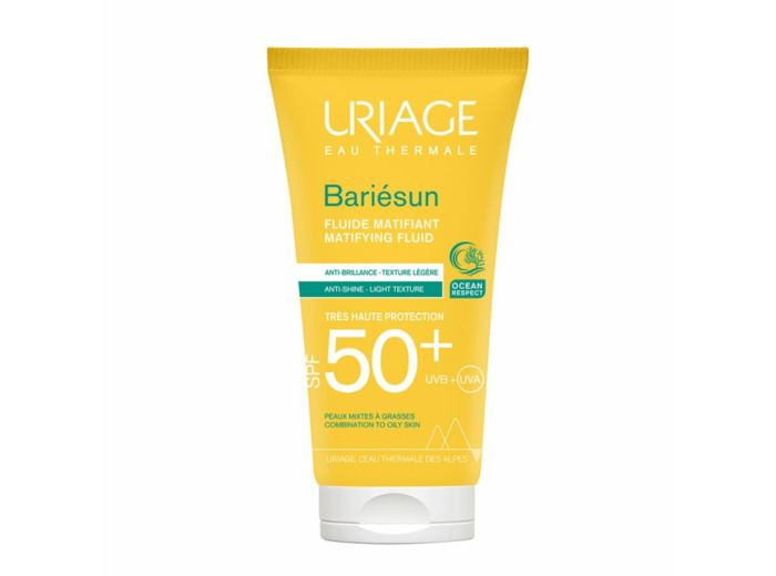 Fluide Matifiant SPF50+ anti brillance 50ml Bariésun Texture légère Uriage