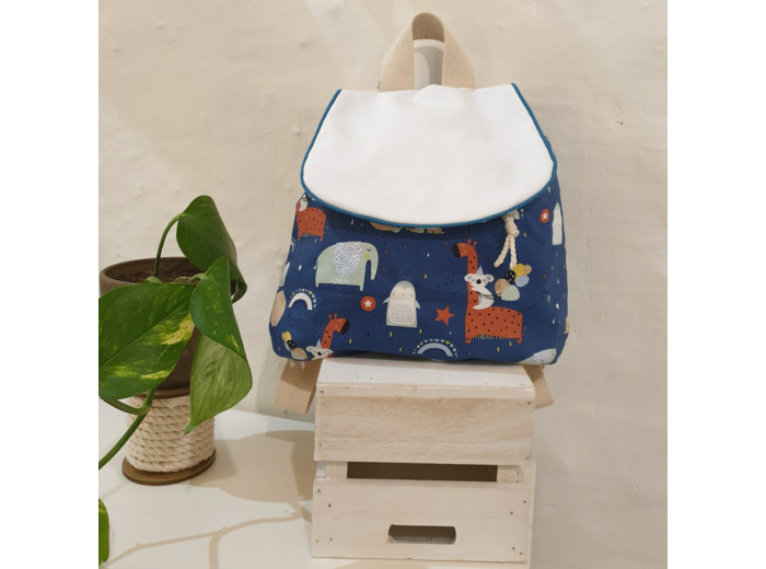 Sac à dos enfant personnalisable Ecole/Crêche modèle Animaux rigolos