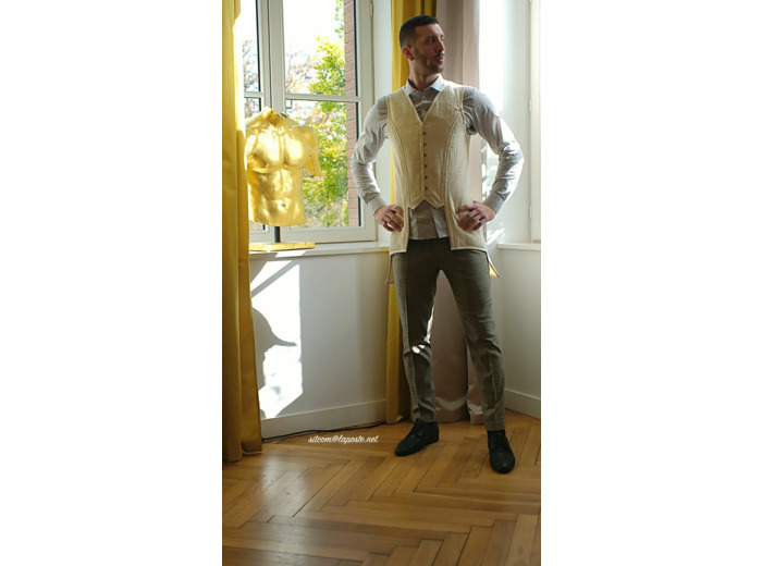 Veston corseté mariage long