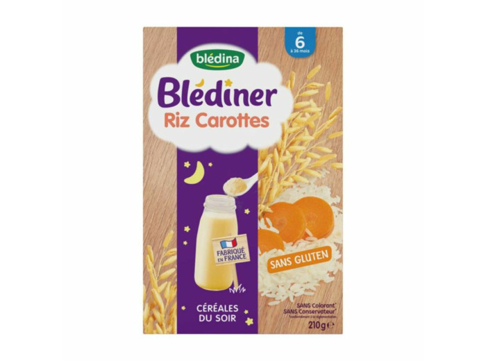 Blediner Cereales Riz Carottes 210g Des 6 mois Blédina