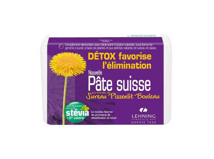 Pâte Suisse Détox x40 gommes Sureau Pissenlit Bouleau Lehning