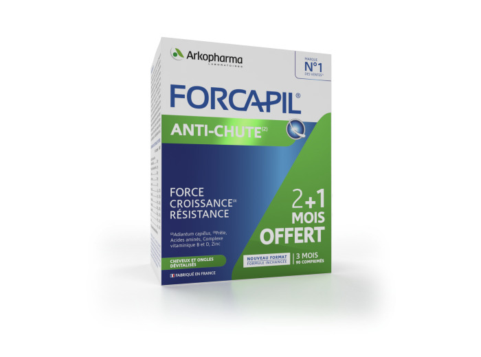 Anti-Chute, Force Croisse Résistance 90 Comprimés Forcapil Arkopharma