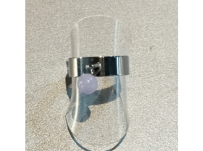 Bague à perle angélite