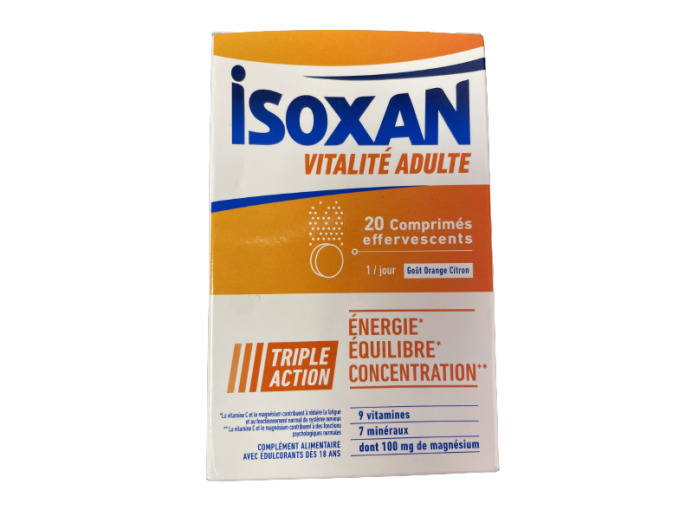 Vitalité Adultes 20 comprimés effervescents Isoxan