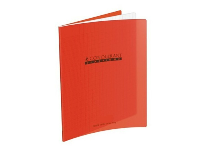 Cahier 24x32 - 140 pages - Séyès - Polypro rouge