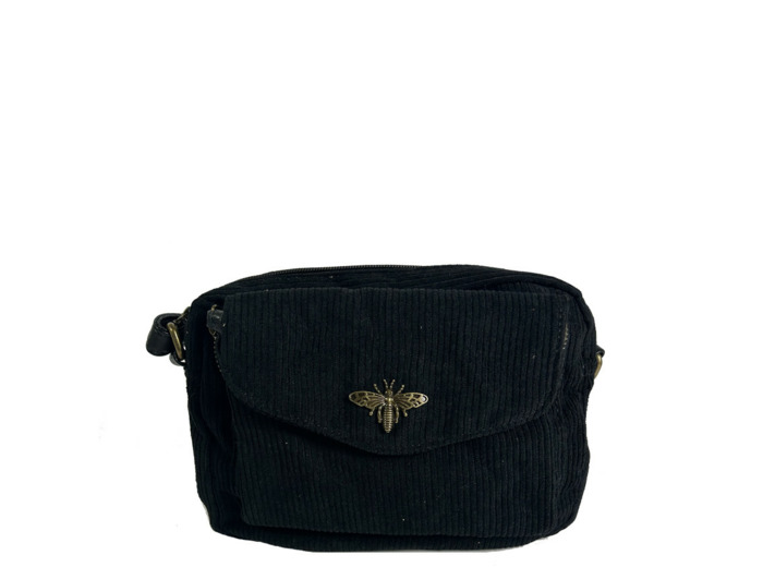 Farfouillette Sac Porté Travers En Velours Noir