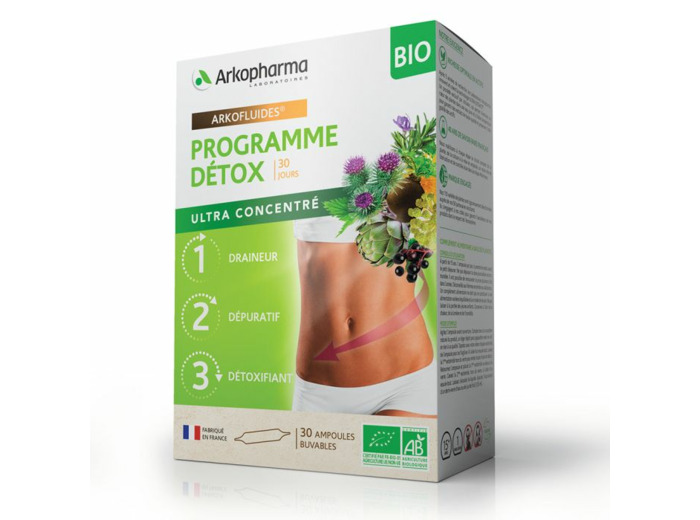 Programme Détox Triple Action Bio 3x10 Ampoules Arkofluides Arkopharma