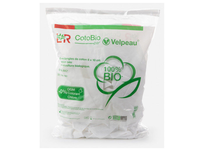 Coton Bio 8x10Cm 180 Pièces Cotopads par Velpeau Lohmann Rauscher