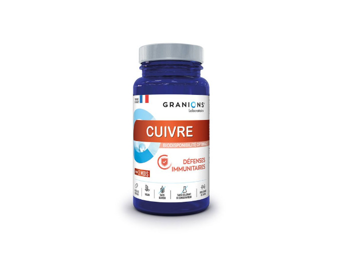 Cuivre 60 gélules Défenses immunitaires Granions