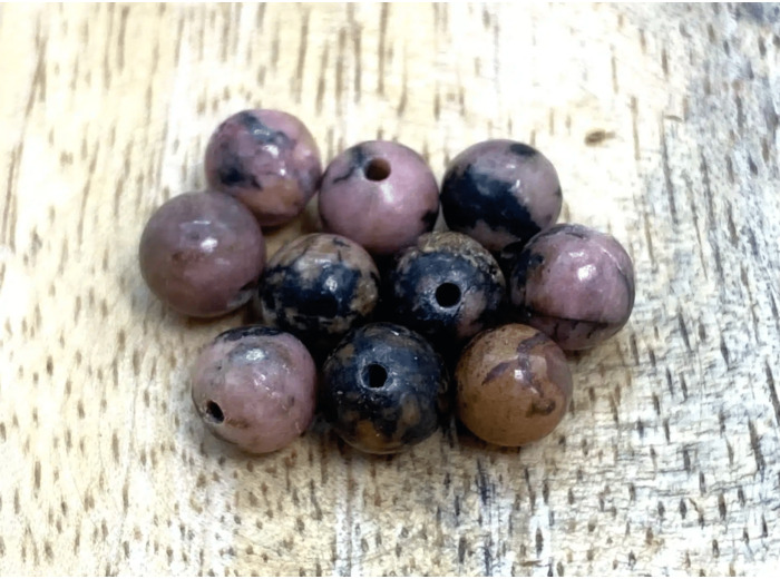 PERLES RHODONITE ROSE