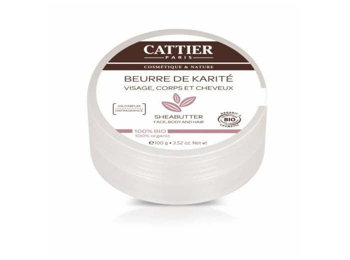 Beurre de karité Visage Corps Et Cheveux Bio 100g Cattier