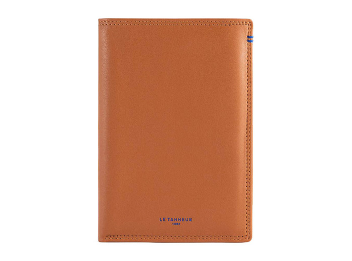 Le Tanneur Martin Grand Portefeuille Vertical 2 Volets Tan