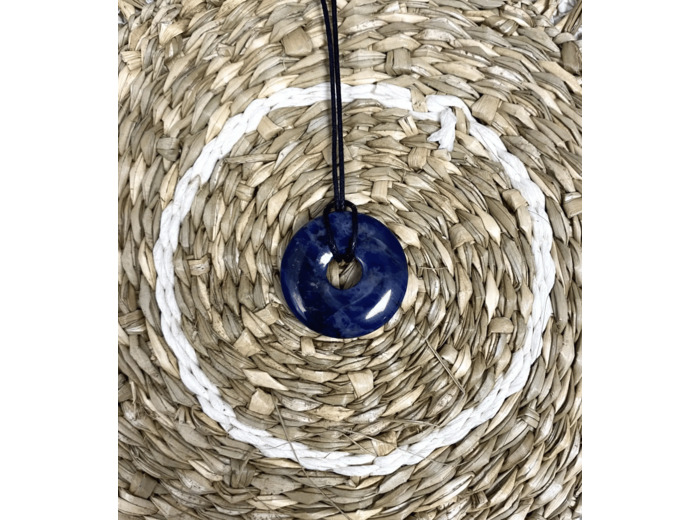 PENDENTIF DONUT SODALITE