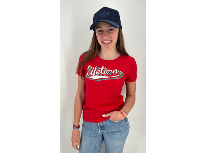 T-Shirt Arc en ciel col rond femme