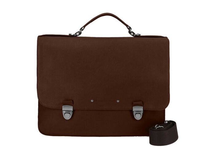 Ateliers Fourès Baroudeur Cartable 2 Soufflets 35 Cm Laïos F9530 Cognac