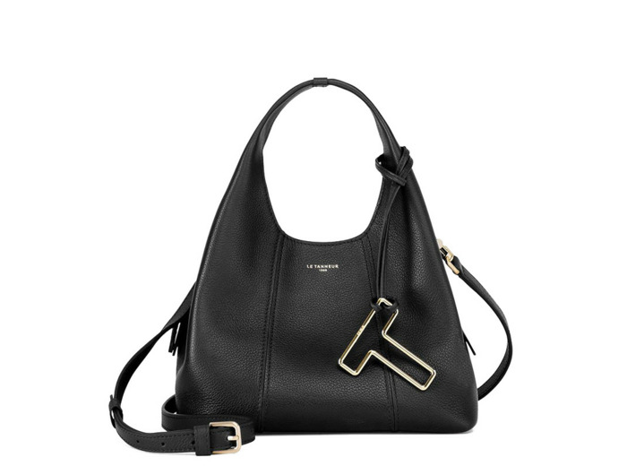 Le Tanneur Juliette Petit Sac A Main En Cuir Grainé Noir