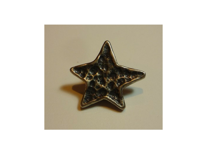 Bouton métal argent Etoile