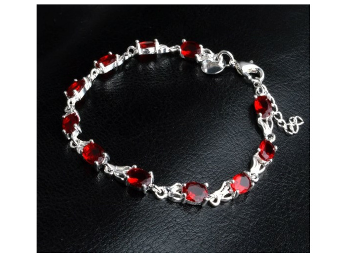 Bracelet rouge/argent