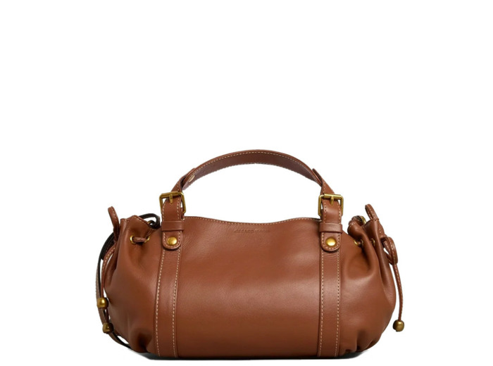 Gérard Darel Le 12 Heures Mini Sac A Main En Cuir Tan