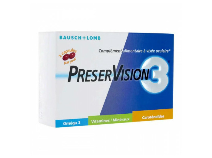 Complément alimentaire à Visee Oculaire 60 Capsules Preservision Bausch&Lomb