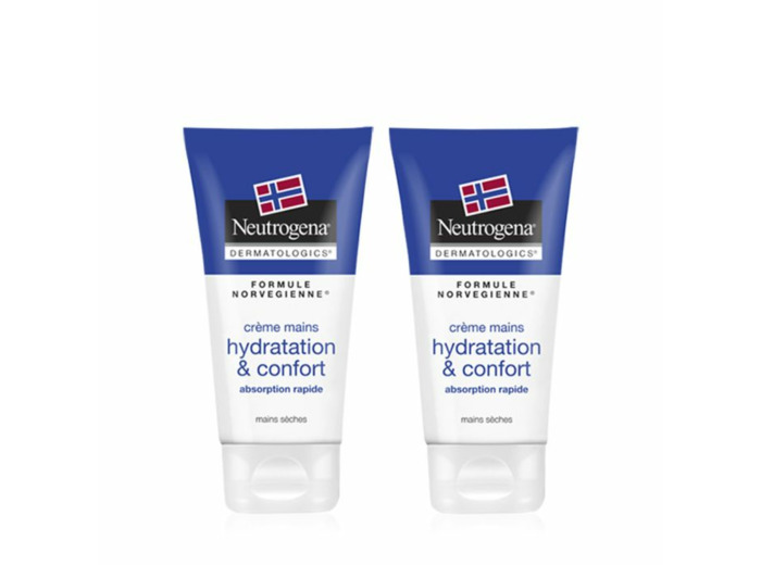 Creme Mains Hydratation Et Confort Absorption Rapide 2x75ml Neutrogena