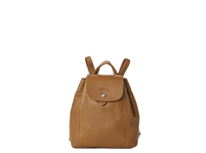 Longchamp Le Pliage Cuir Petit Sac A Dos Naturel